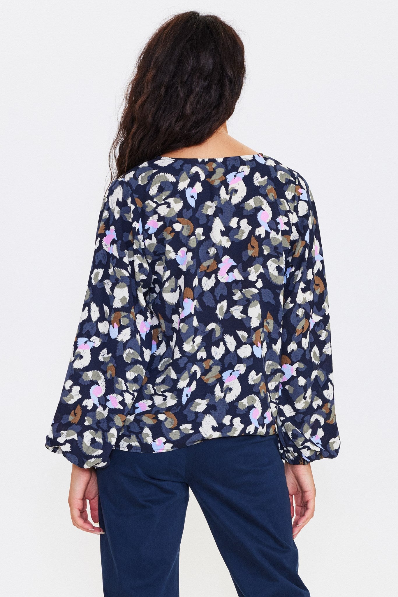 702173 Blomstre Skjorte Blå 2