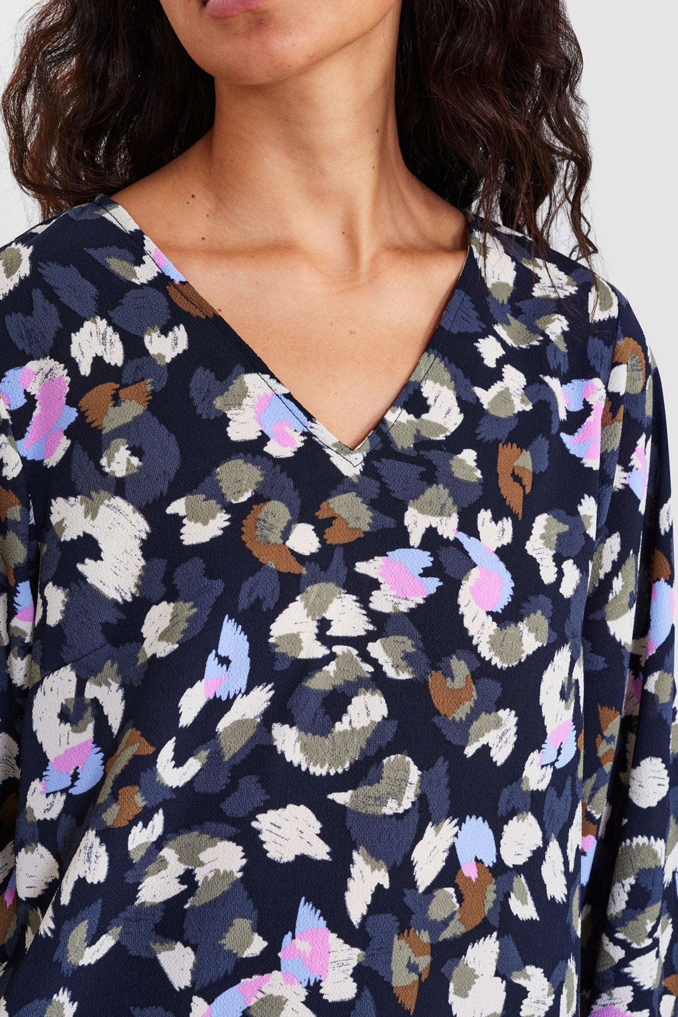 702173 Blomstre Skjorte Blå 5