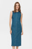 NUAMBER DRESS - Medium Blue Denim