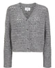 NURIETTE DOT POINTELLE CARDIGAN - Medium Grey mel