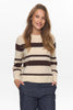 NURIETTE WIDE STRIPE PULLOVER - Black Coffee
