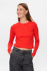NURILEY LS CROPPED TEE - Fiery Red