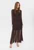 NUCIRRI MESH DRESS - Black Coffee