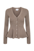 NUSIRA CARDIGAN - Deep Taupe Melange